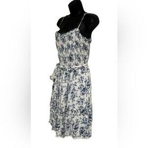 ROWA Smocked Bodice A-Line Floral Print Sun Dress